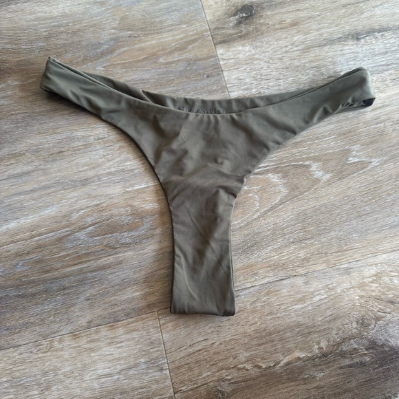 MYRASWIM Bikini Bottom Swim Beach Medium Olive Green Thong M Med Pool Summer - Picture 1 of 4